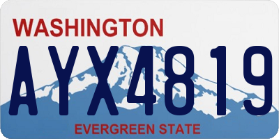 WA license plate AYX4819