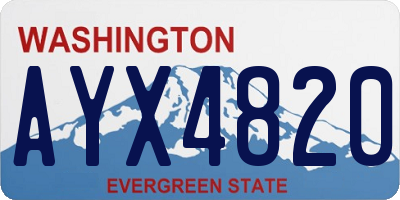 WA license plate AYX4820