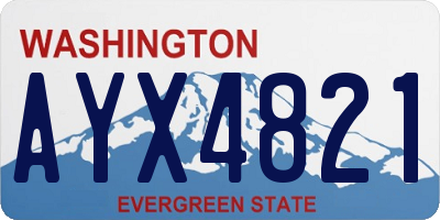 WA license plate AYX4821