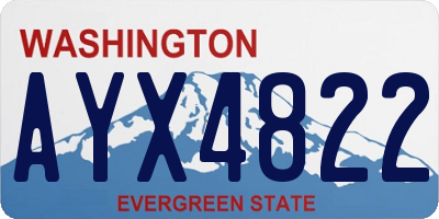 WA license plate AYX4822