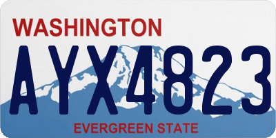 WA license plate AYX4823