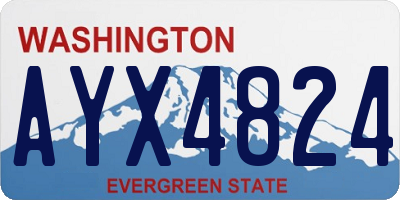 WA license plate AYX4824