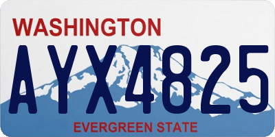 WA license plate AYX4825