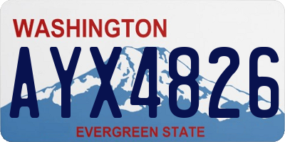 WA license plate AYX4826