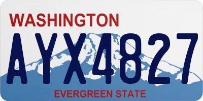 WA license plate AYX4827