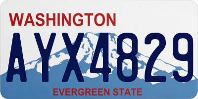 WA license plate AYX4829