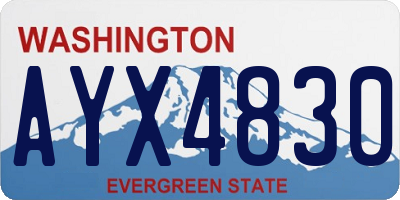 WA license plate AYX4830