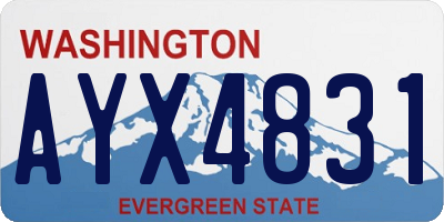 WA license plate AYX4831