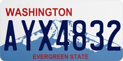 WA license plate AYX4832