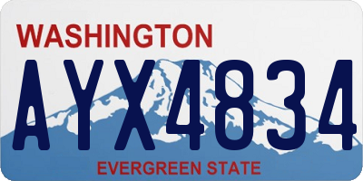 WA license plate AYX4834