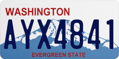 WA license plate AYX4841