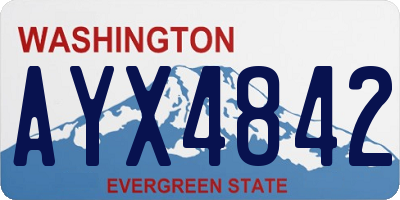 WA license plate AYX4842