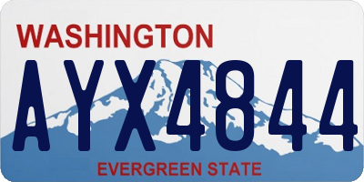 WA license plate AYX4844