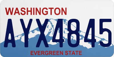 WA license plate AYX4845