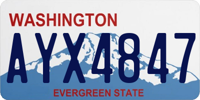 WA license plate AYX4847