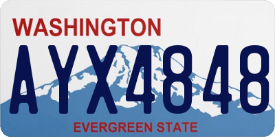 WA license plate AYX4848