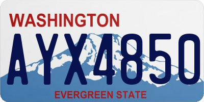 WA license plate AYX4850