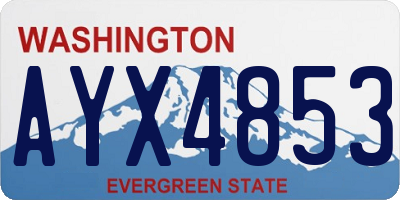 WA license plate AYX4853