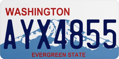 WA license plate AYX4855