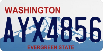 WA license plate AYX4856