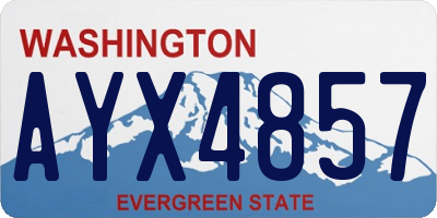 WA license plate AYX4857