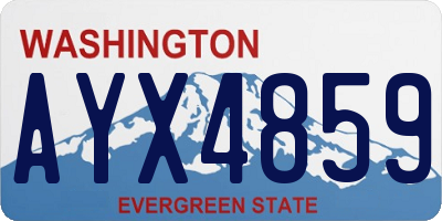 WA license plate AYX4859