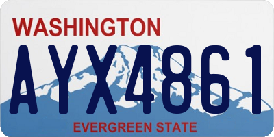 WA license plate AYX4861