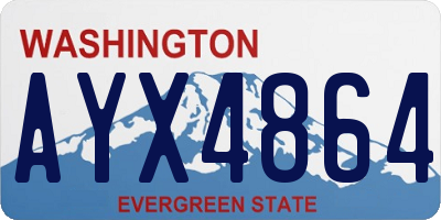 WA license plate AYX4864