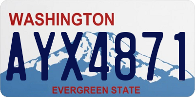 WA license plate AYX4871