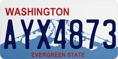 WA license plate AYX4873