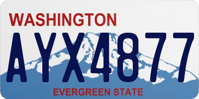 WA license plate AYX4877