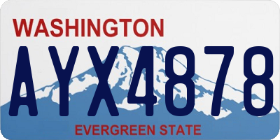 WA license plate AYX4878