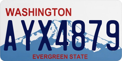 WA license plate AYX4879