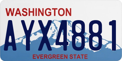 WA license plate AYX4881