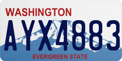 WA license plate AYX4883