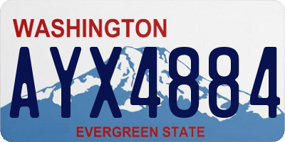 WA license plate AYX4884