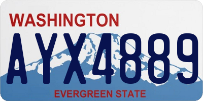 WA license plate AYX4889