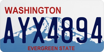 WA license plate AYX4894