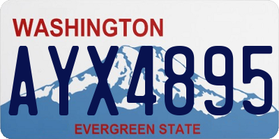 WA license plate AYX4895