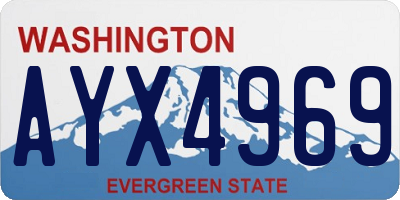 WA license plate AYX4969