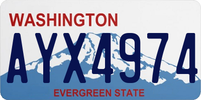 WA license plate AYX4974