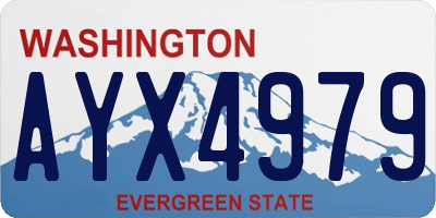 WA license plate AYX4979