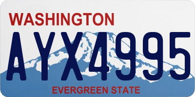 WA license plate AYX4995