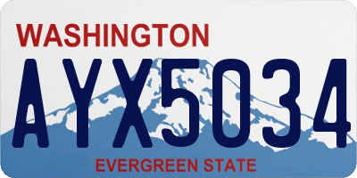 WA license plate AYX5034
