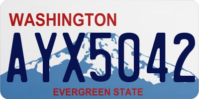WA license plate AYX5042