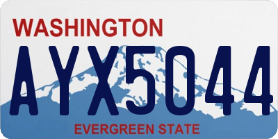 WA license plate AYX5044