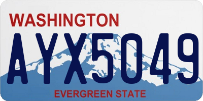 WA license plate AYX5049