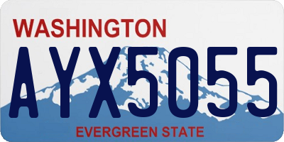 WA license plate AYX5055