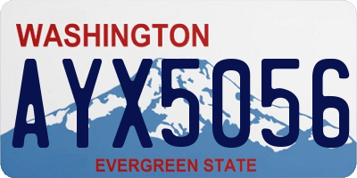 WA license plate AYX5056