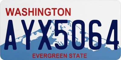 WA license plate AYX5064